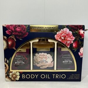 Organik Botanik Australia Body Oil Trio Rose Vanilla Lavender 3 x 100ml Gift Set
